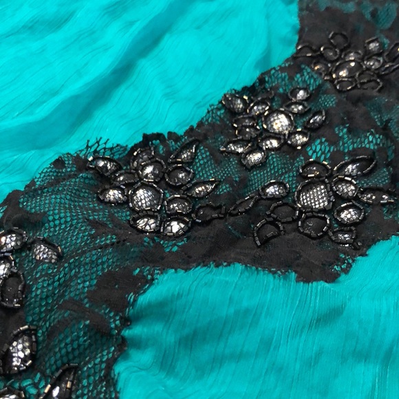 Turquoise off-the-shoulder blouse - Picture 2 of 5